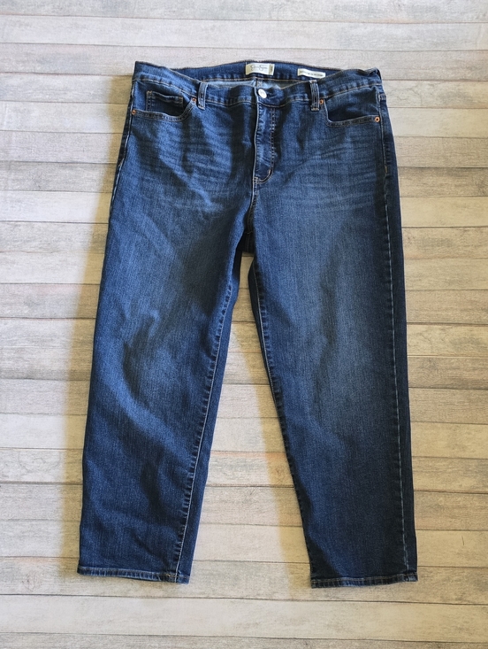 Jessica Simpson Denim - Jessica Simpson 18w Harmony High Rise Slim Straight Dark Blue Jeans